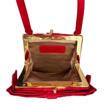 Valentino - Vintage red satin mini bag with ruffles