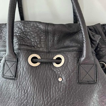 Sonia Rykiel New Margot bag in metallic anthracite leather – iconic luxury vintage handbag