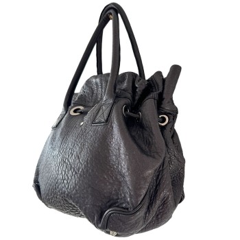 Sonia Rykiel New Margot bag in metallic anthracite leather – iconic luxury vintage handbag