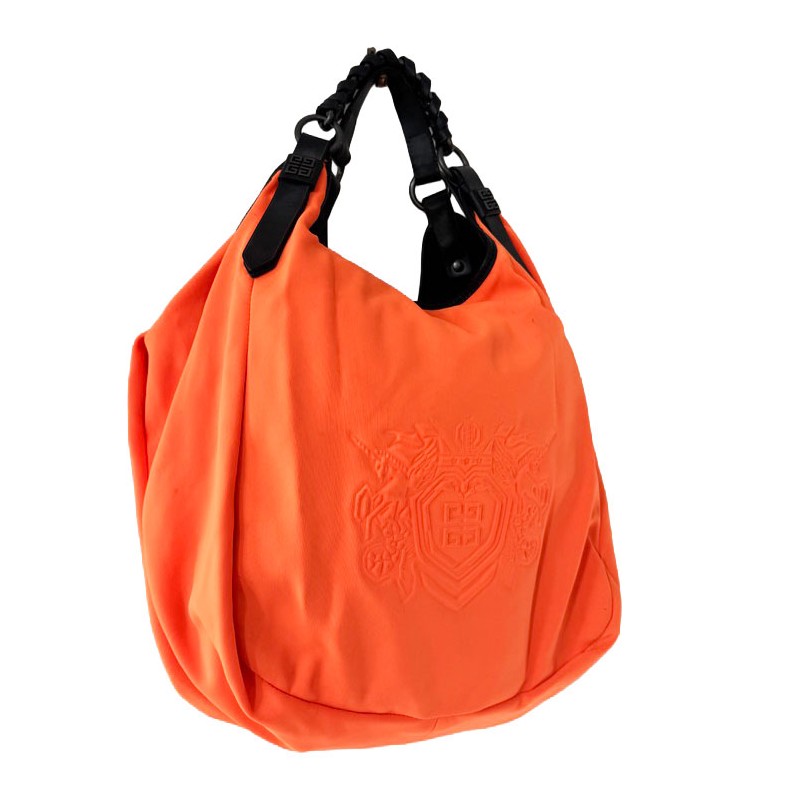 Givenchy cabas microfibre orange état neuf