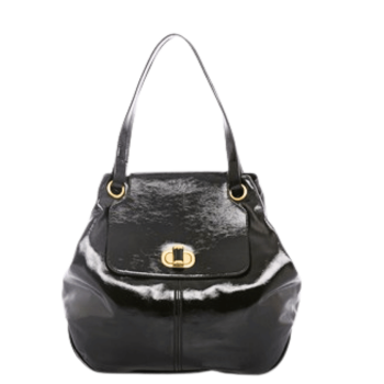 Alexander McQueen cacas cuir verni noir