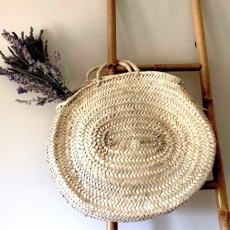 panier ovale tresse naturel et lavande