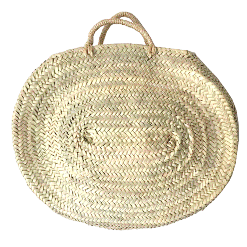 panier ovale tresse naturel