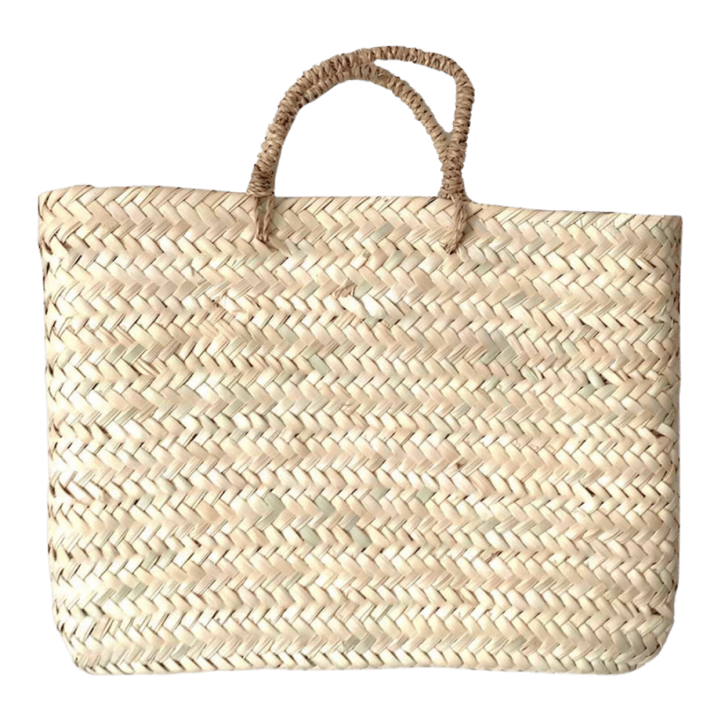 Mini panier pochette en paille naturelle