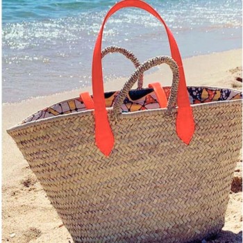 grand Panier de plage anses orange