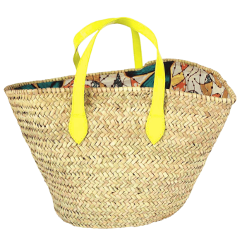 Yellow Beach Straw basket