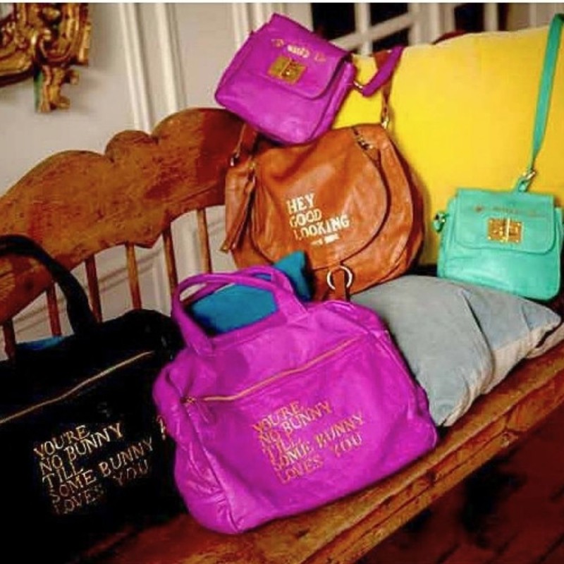 Sac à main fuchsia en cuir souple Paris House