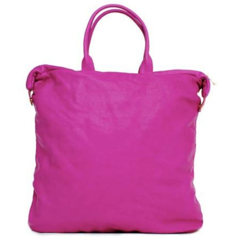 Sac rectangulaire fuchsia en cuir Paris House Fishing Bag