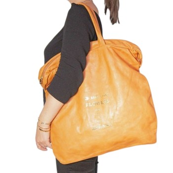 Cabas cuir Camel