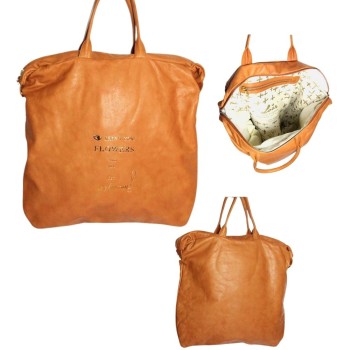 Cabas cuir Camel