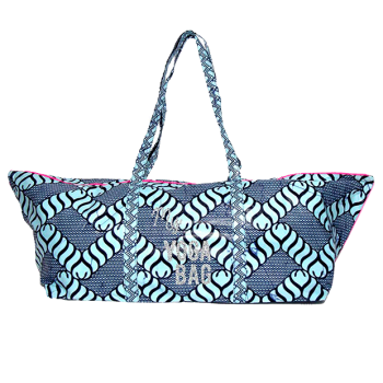 Sac pour tapis de yoga en coton wax bleu ciel