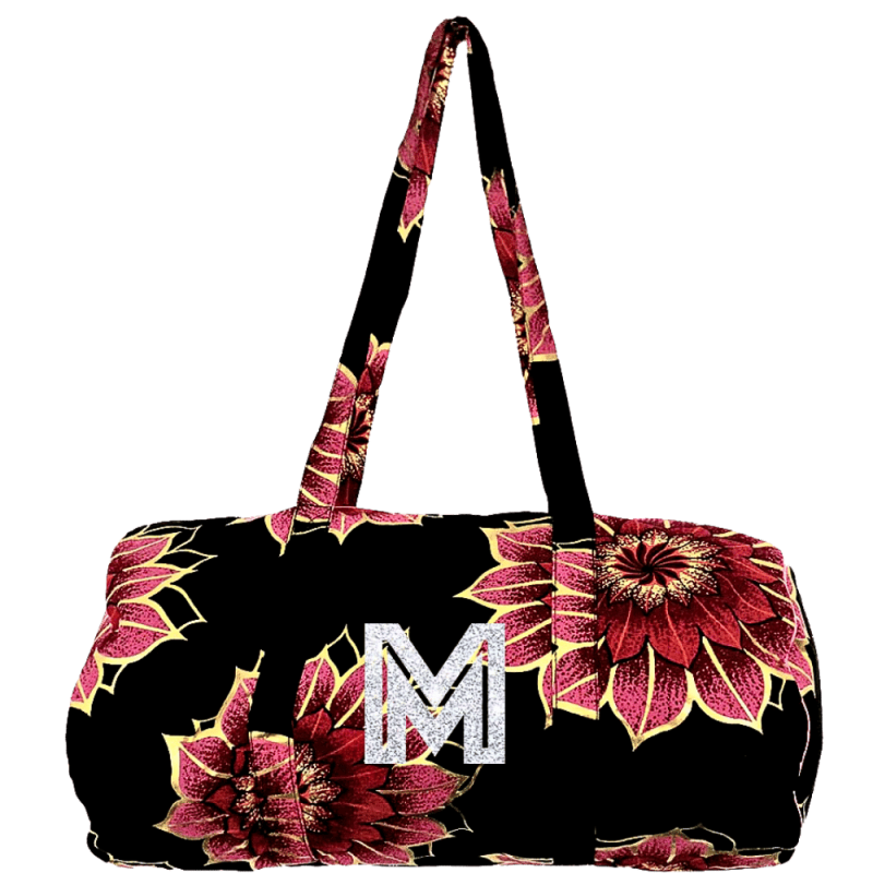 Sac polochon personnalisable en coton wax noir