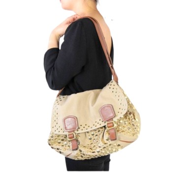 Sac vintage Sonia Rykiel à clous dorés