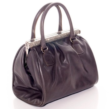 Vintage designer Valentino grey lambskin bag