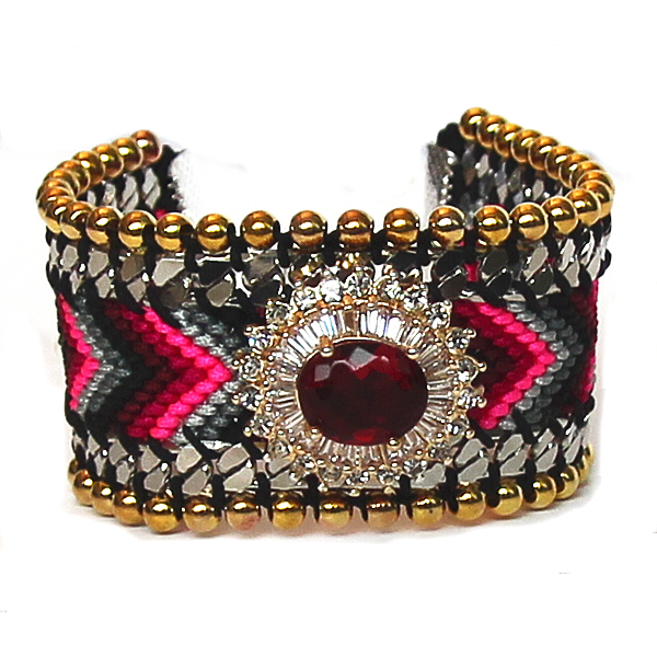 full art bracelet cabochon rouge