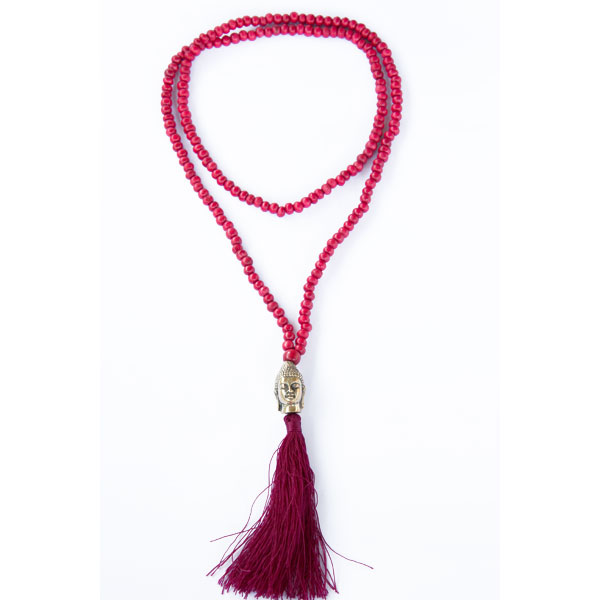 matemonsac-collier-buddha-bronze-perles-rouges-pompon-pourpre