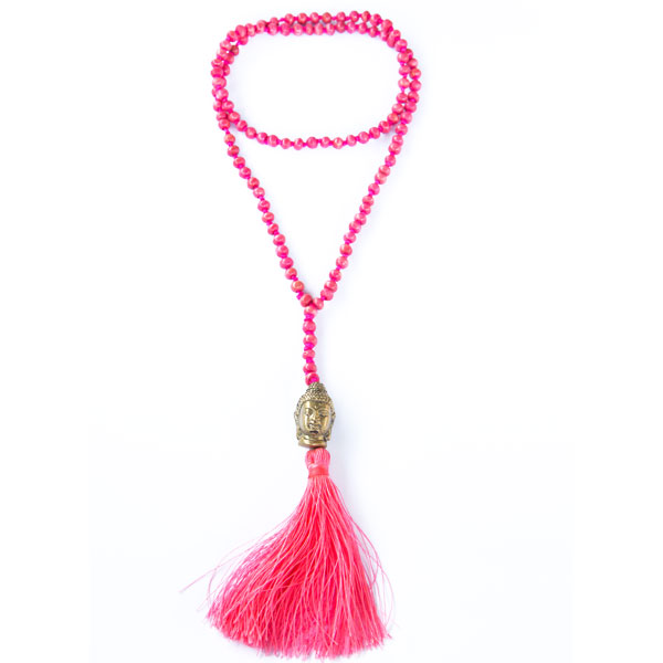 matemonsac-collier-buddha-bronze-perles-noeuds-pompon-rose