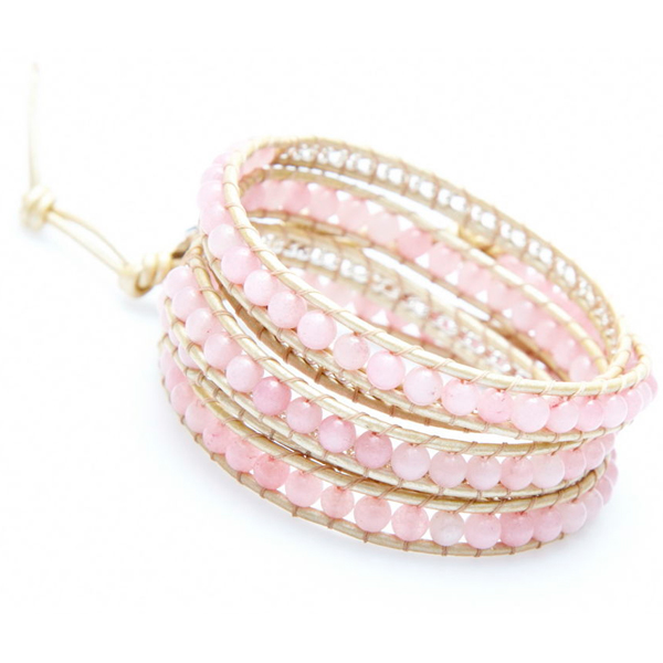nakamol-bracelet-wrap-perles-rose-pale-cuir-dore-CBX3058-PUSVM