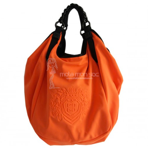 Givenchy sac vintage en toile orange fluo - disponible sur notre site